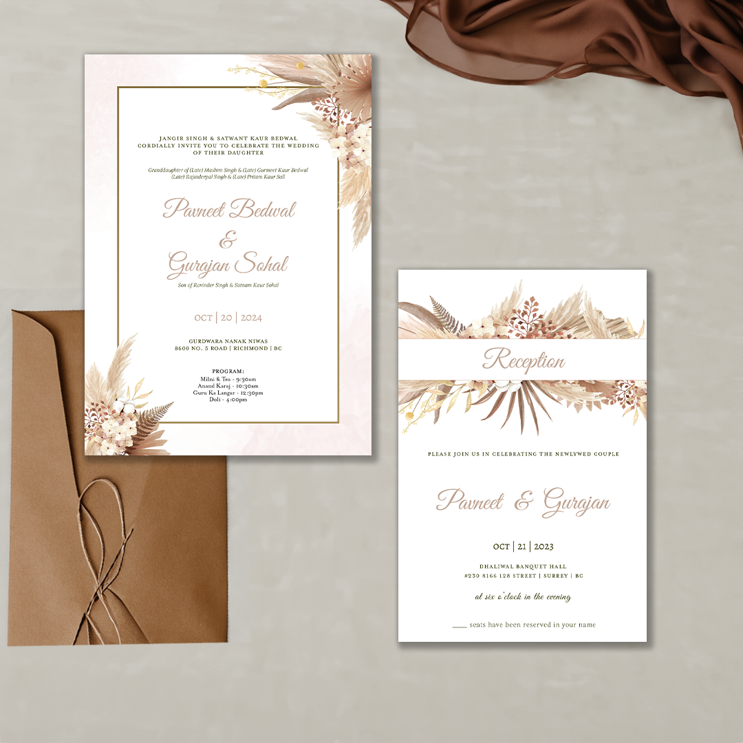 Boho Bliss 2-piece Invitation Suite