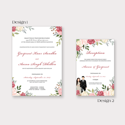 Vibrant & Vivacious 4-piece Invitation Suite