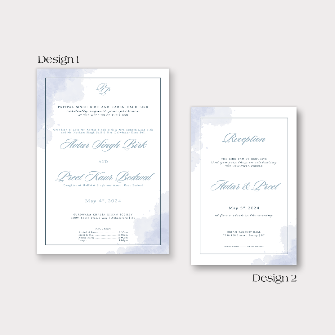 In the Clouds 2-piece Invitation Suite