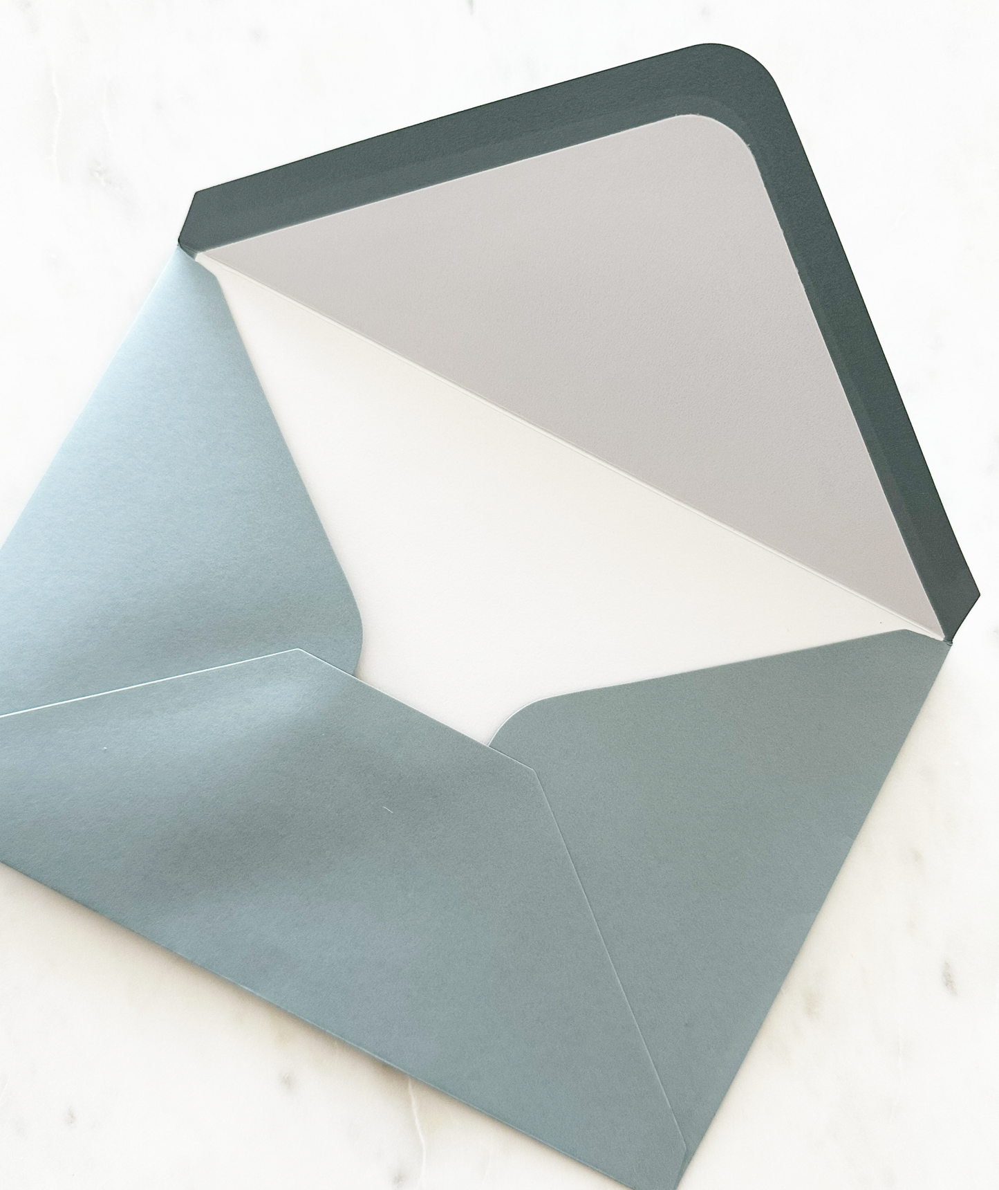 Dusty Blue Envelope & White Liner