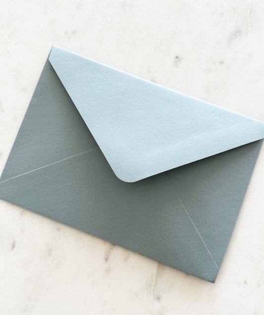 Dusty Blue Envelope & White Liner