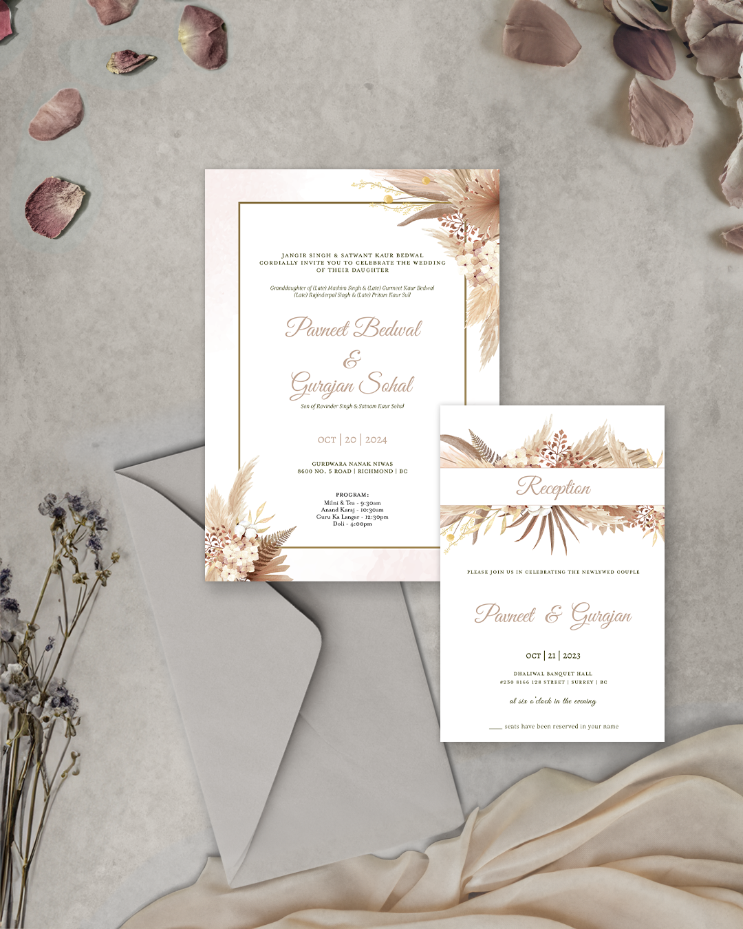 Boho Bliss 2-piece Invitation Suite