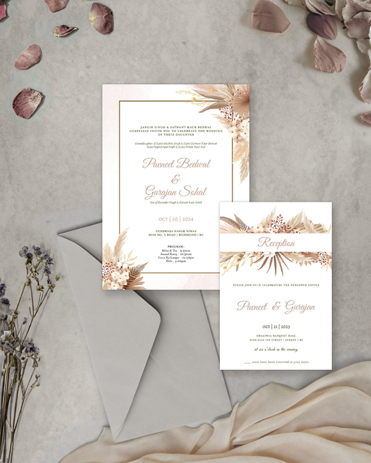 Boho Bliss 2-piece Invitation Suite