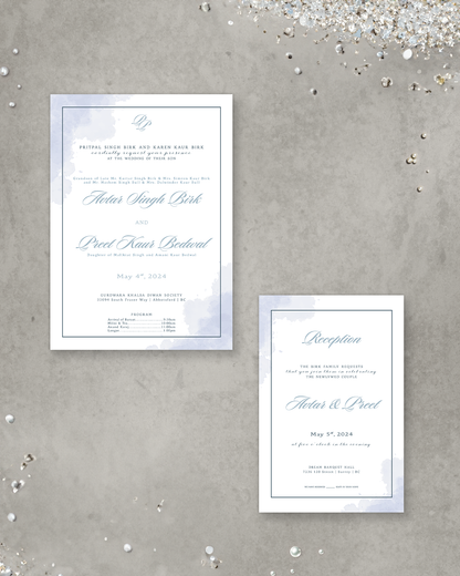 In the Clouds 2-piece Invitation Suite