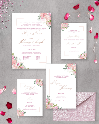 Rose Garden 4-piece Invitation Suite