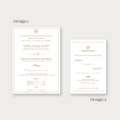 Golden Affair 4-piece Invitation Suite