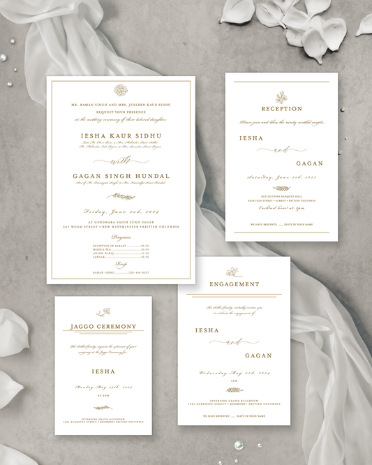 Golden Affair 4-piece Invitation Suite