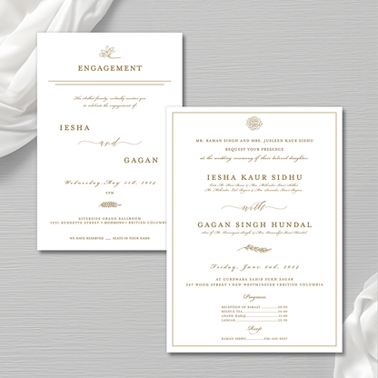 Golden Affair 4-piece Invitation Suite