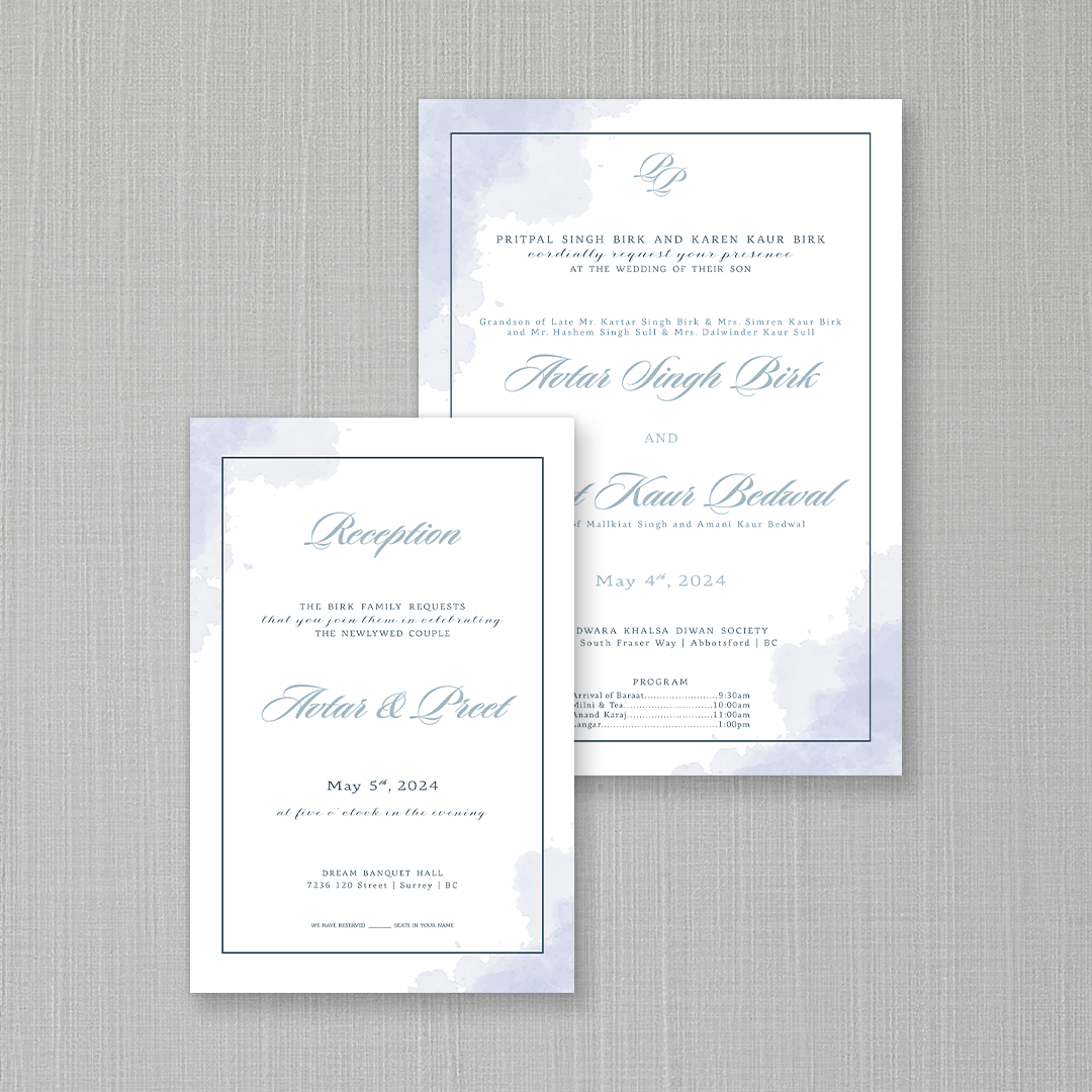 In the Clouds 2-piece Invitation Suite