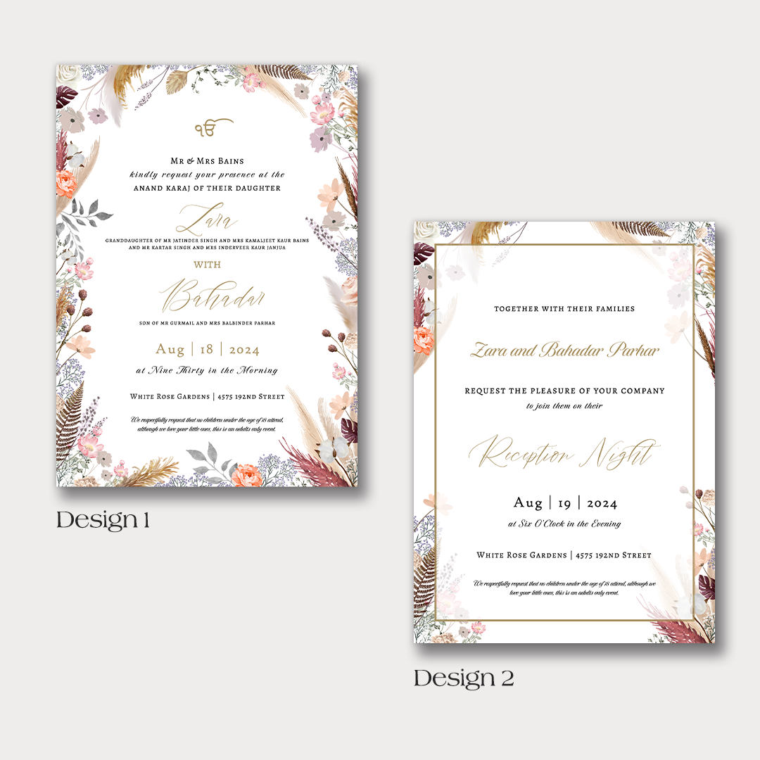 Love is in Bloom 4-piece Invitation Suite