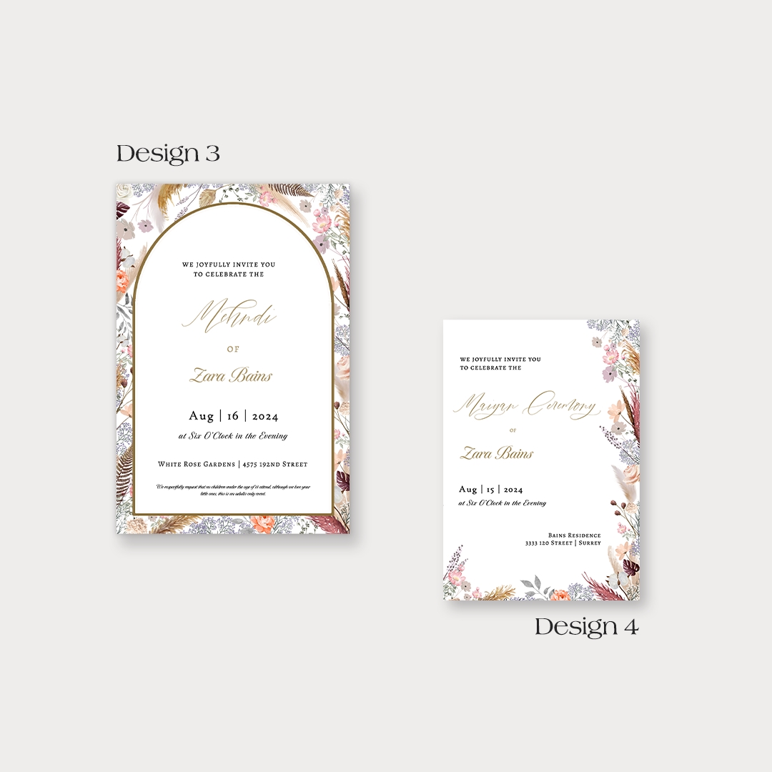 Love is in Bloom 4-piece Invitation Suite