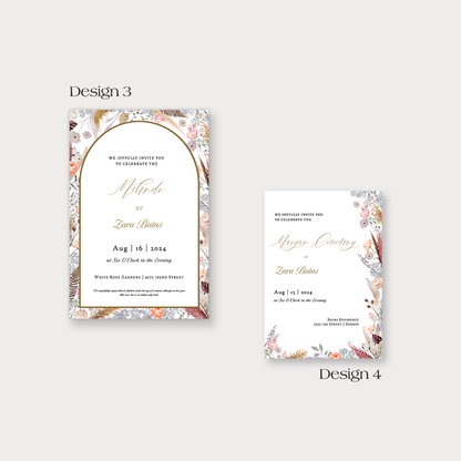 Love is in Bloom 4-piece Invitation Suite