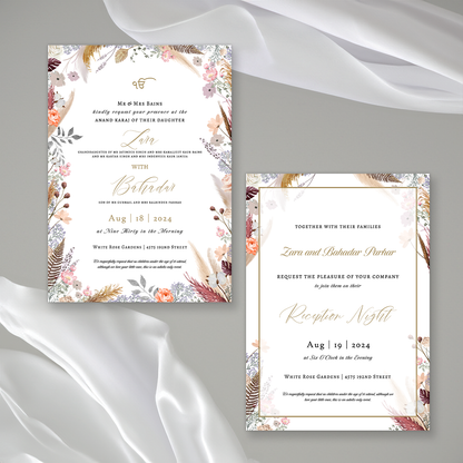 Love is in Bloom 4-piece Invitation Suite