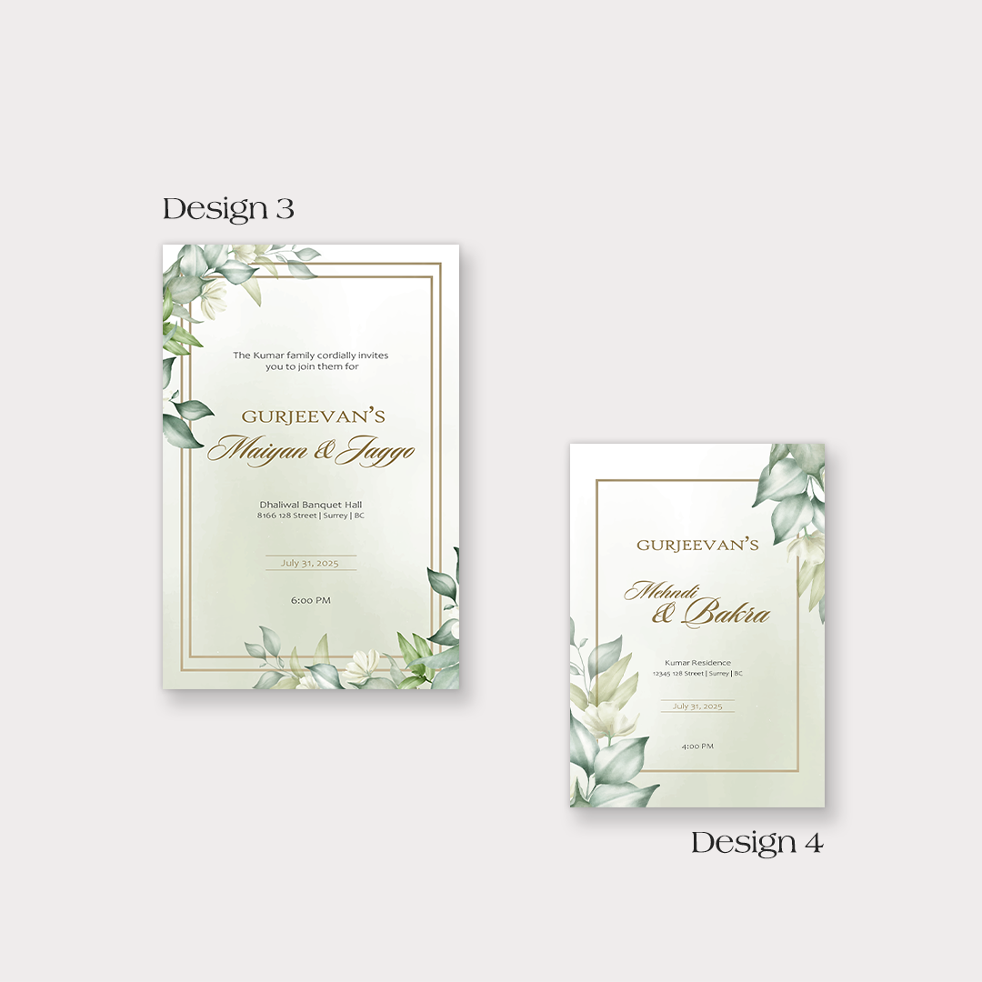 Mint to Be 4-piece Invitation Suite