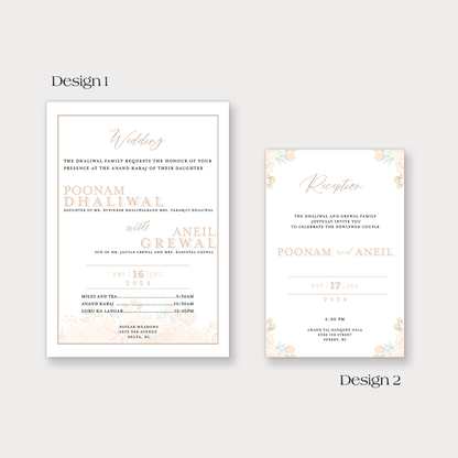 Peaches n' Cream 4-piece Invitation Suite