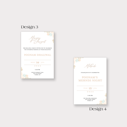 Peaches n' Cream 4-piece Invitation Suite