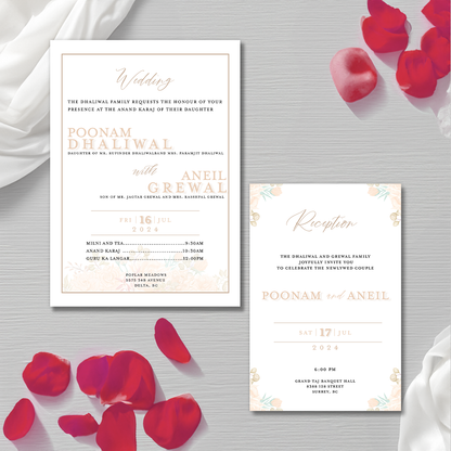 Peaches n' Cream 4-piece Invitation Suite