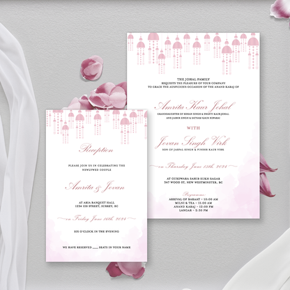 Pink Blossom 3-piece Invitation Suite