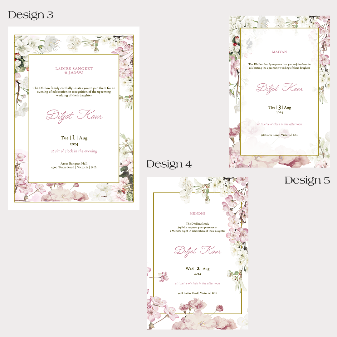 Pretty in Pink 5-piece Invitation Suite