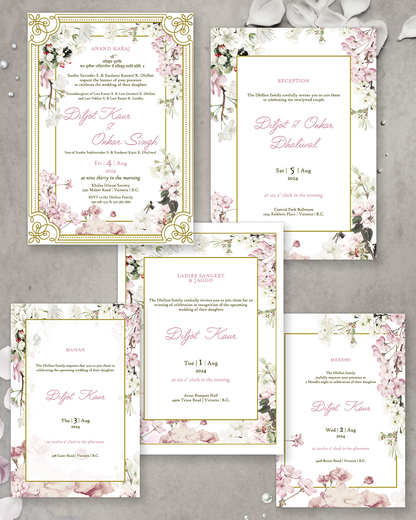 Pretty in Pink 5-piece Invitation Suite