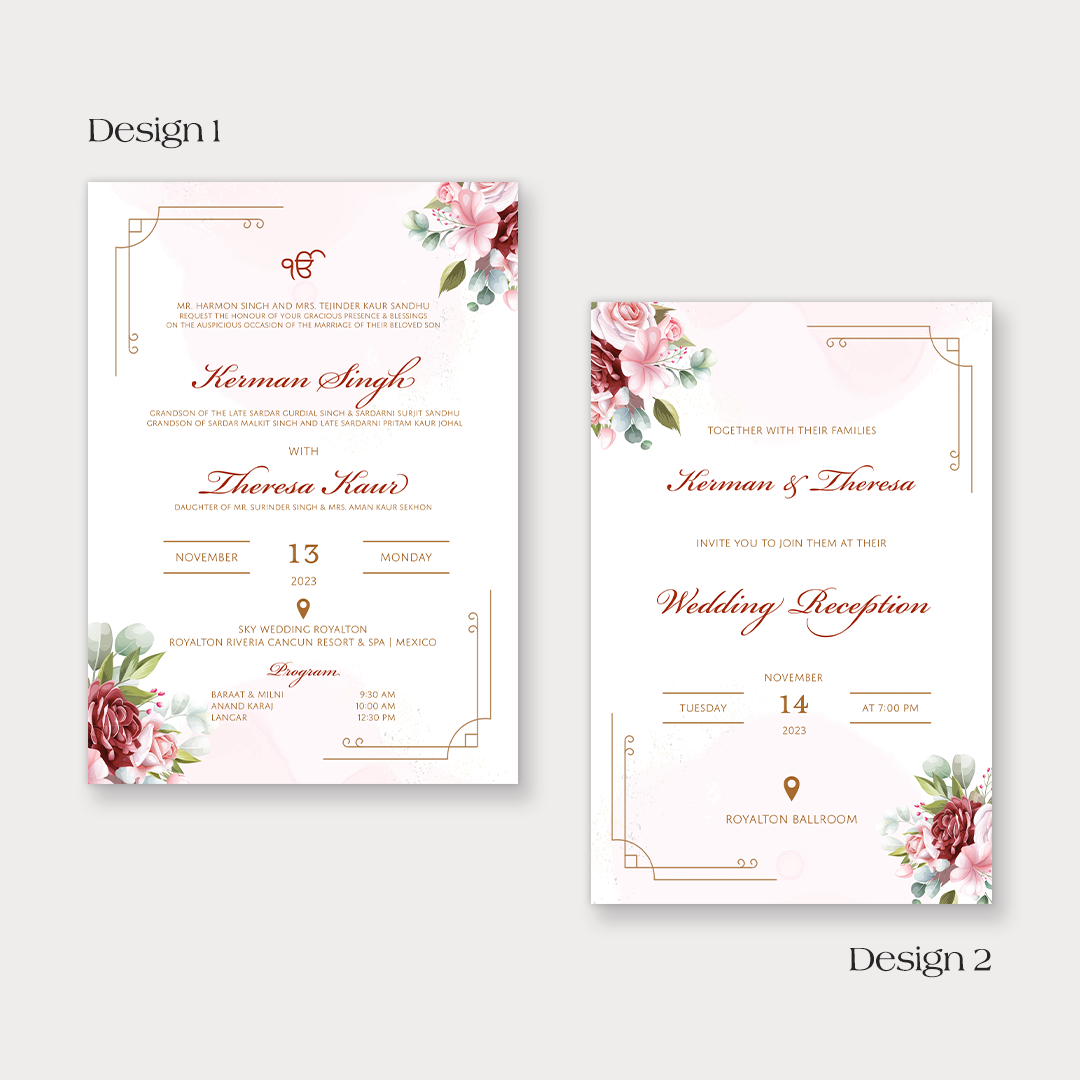 Royal Rouge 6-piece Invitation Suite