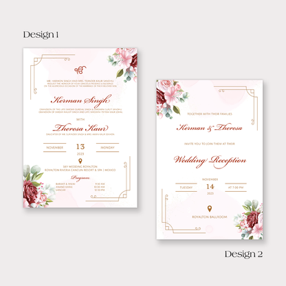 Royal Rouge 6-piece Invitation Suite