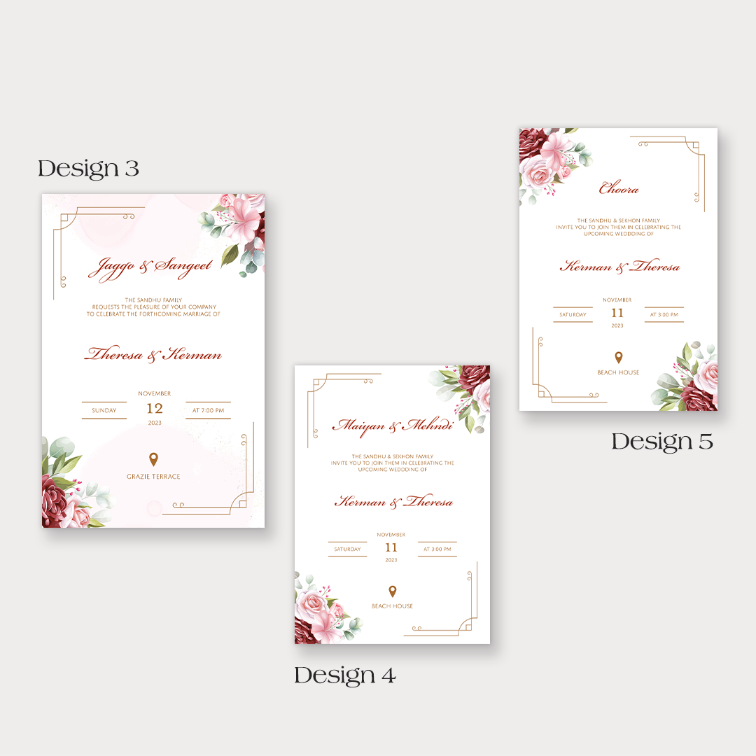 Royal Rouge 6-piece Invitation Suite