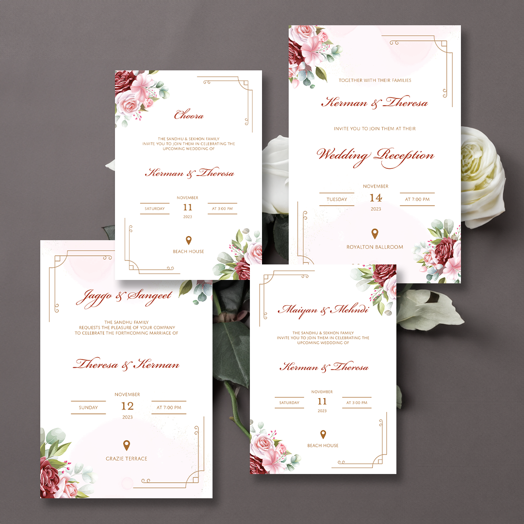 Royal Rouge 6-piece Invitation Suite