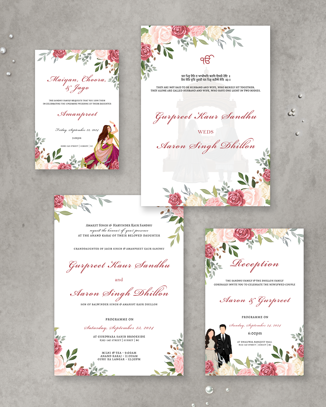 Vibrant & Vivacious 4-piece Invitation Suite