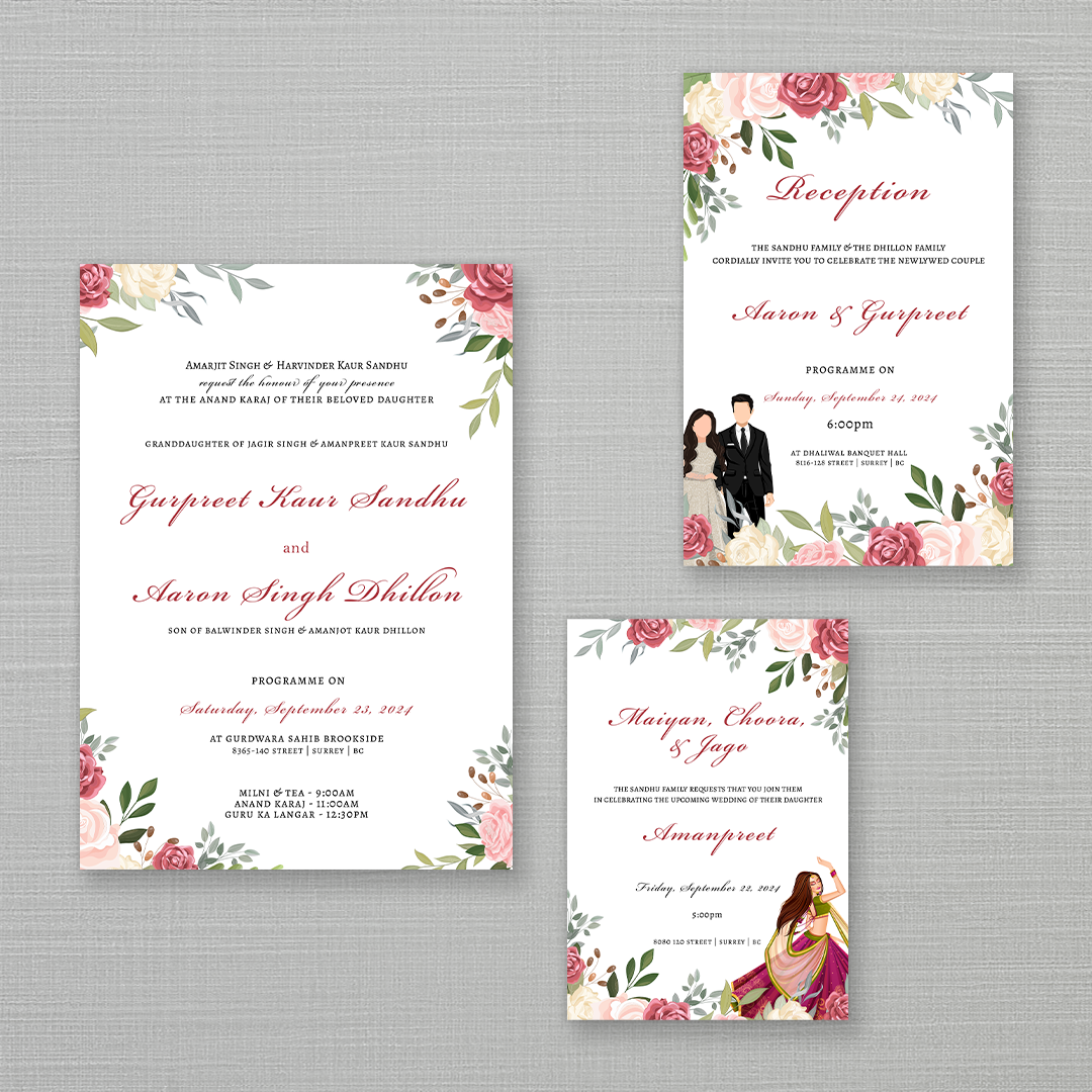 Vibrant & Vivacious 4-piece Invitation Suite